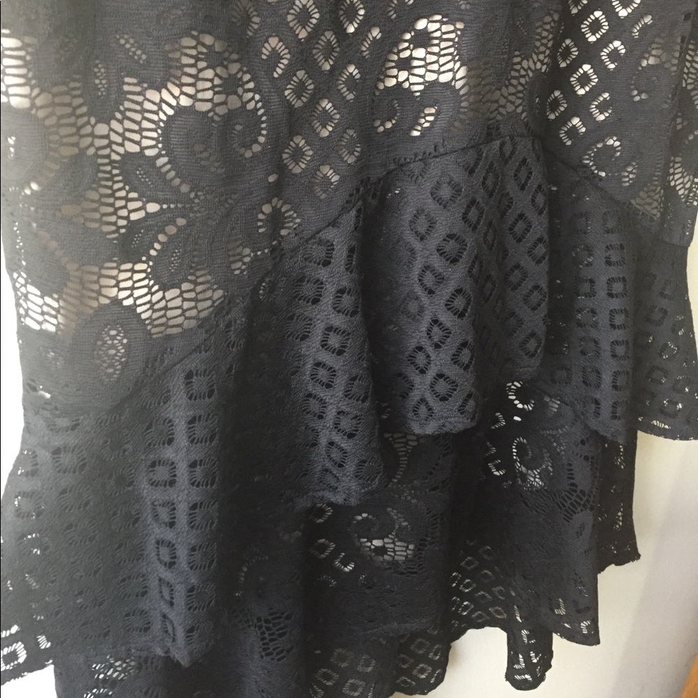 Black lace Asymmetrical skirt
